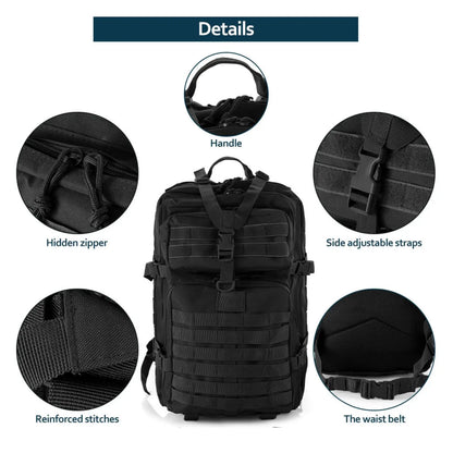 Black Obsidian 25L Tactical Backpack